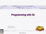 Programming with Qt - slide 1