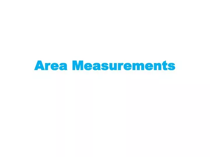 area measurements