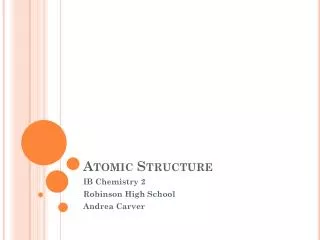 atomic structure