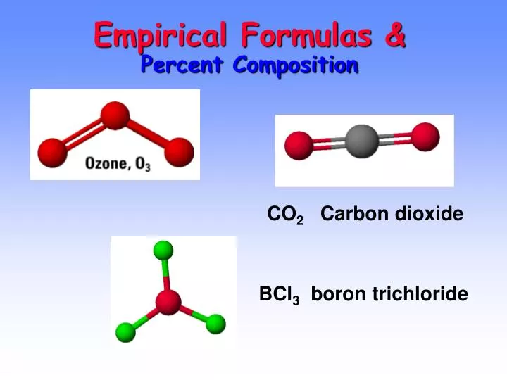 empirical formulas percent composition