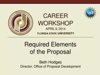 CAREER Workshop April 9, 2014