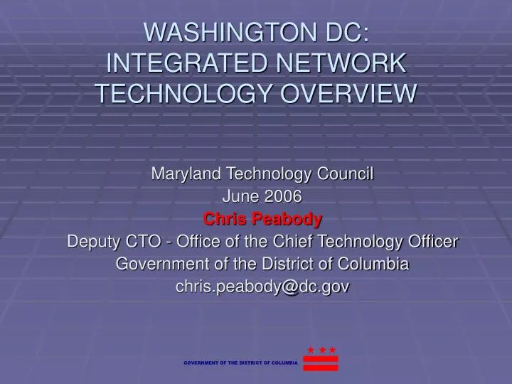 washington dc integrated network technology overview