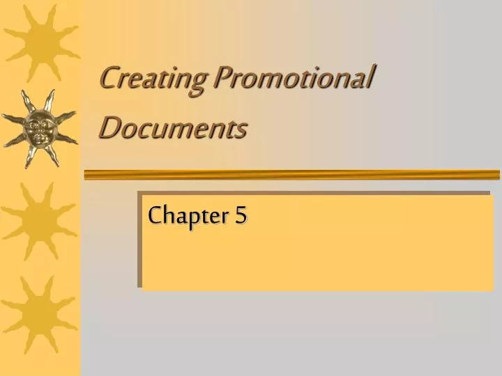 creating promotional documents