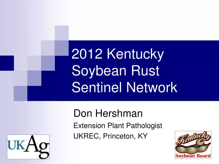 2012 kentucky soybean rust sentinel network