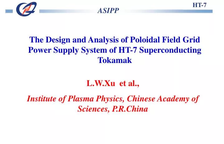 the design and analysis of poloidal field grid power supply system of ht 7 superconducting tokamak
