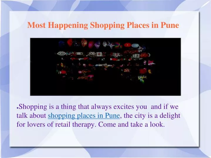 most happening shopping places in pune