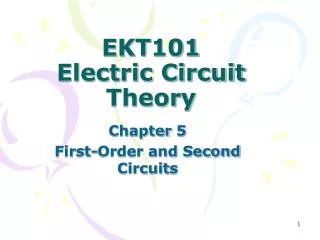 EKT101 Electric Circuit Theory