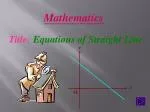 Mathematics - slide 1