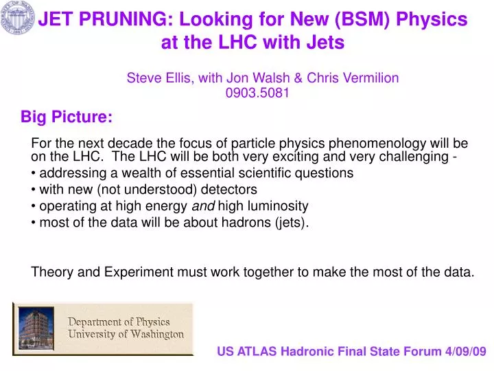 jet pruning looking for new bsm physics at the lhc with jets