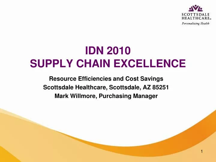 idn 2010 supply chain excellence