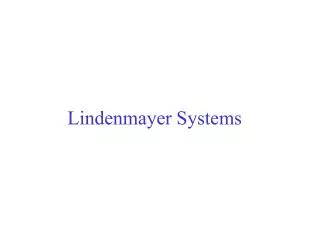 Lindenmayer Systems