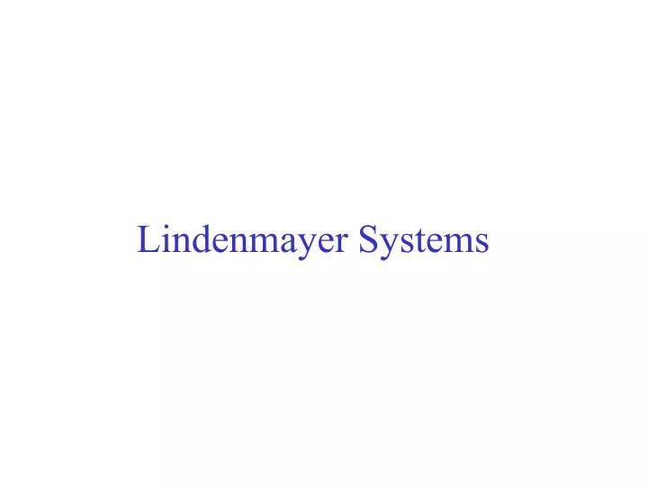 lindenmayer systems