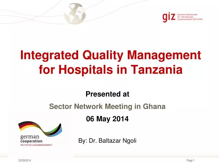 integrated quality management for hospitals in tanzania