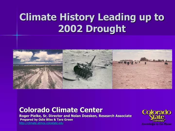 climate history leading up to 2002 drought