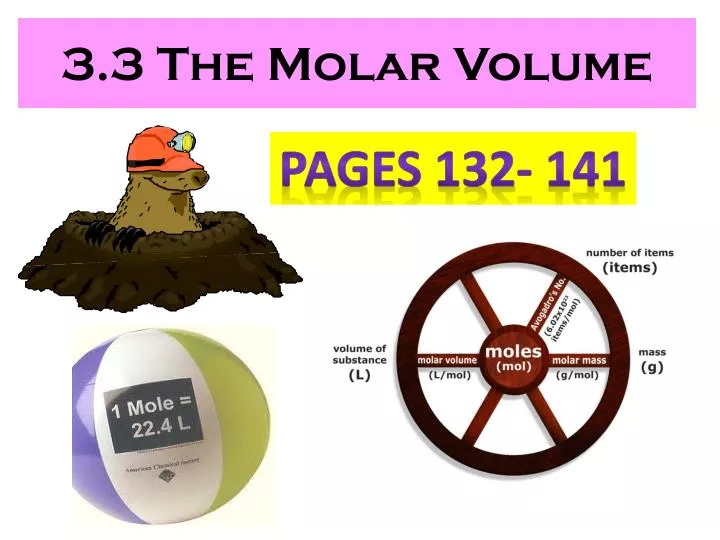 3 3 the molar volume