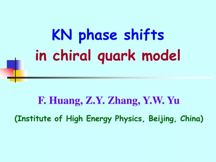 kn phase shifts in chiral quark model