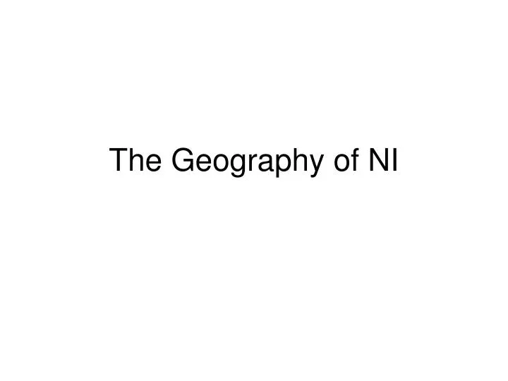 the geography of ni