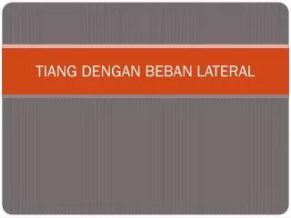 tiang dengan beban lateral