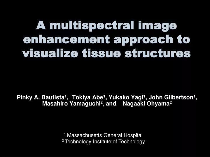 a multispectral image enhancement approach to visualize tissue structures