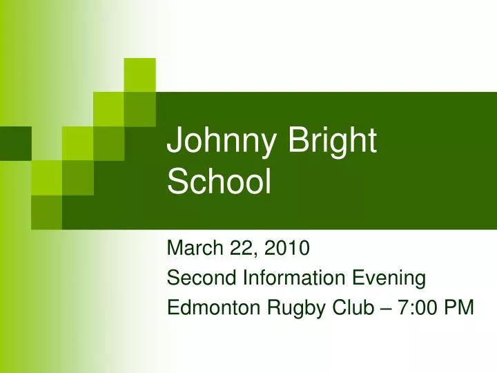 johnny bright school