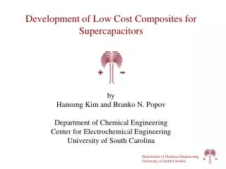 by Hansung Kim and Branko N. Popov Department of Chemical Engineering