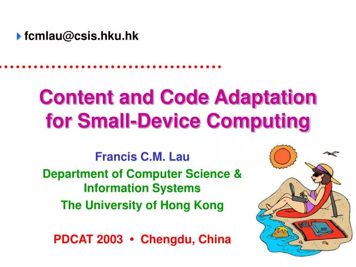 content and code adaptation for small device computing