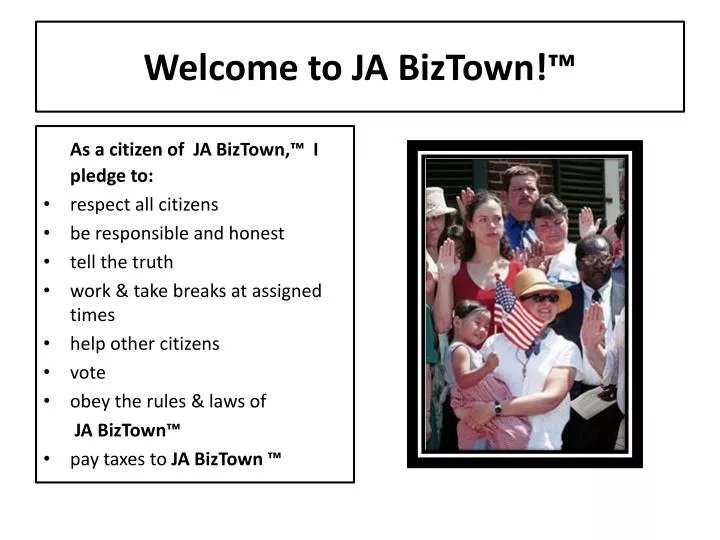 welcome to ja biztown