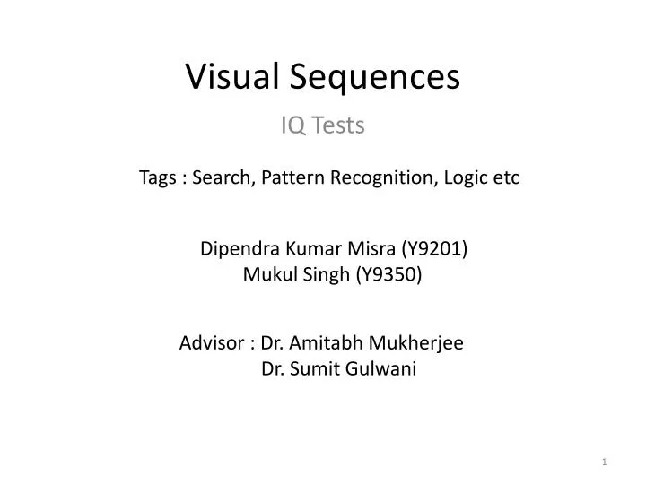 visual sequences