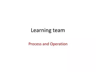 Learning team