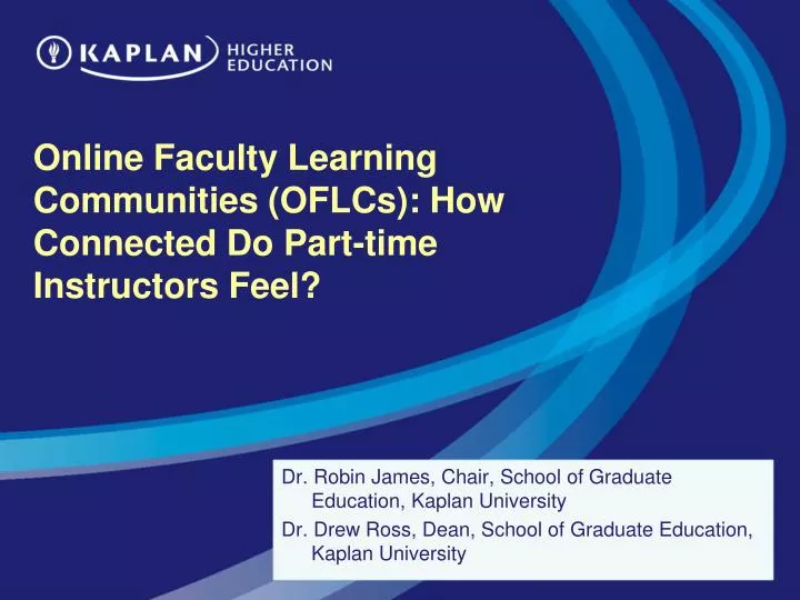 online faculty learning communities oflcs how connected do part time instructors feel