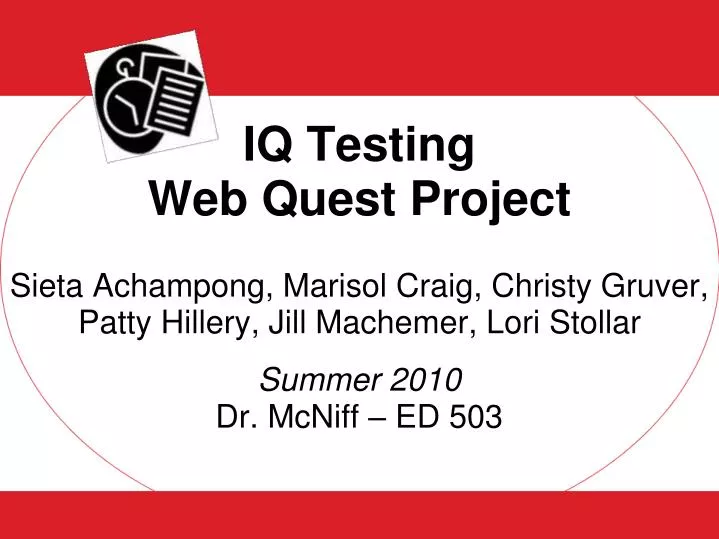 iq testing web quest project