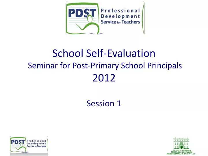 school self evaluation seminar for post primary school principals 2012