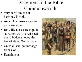 Dissenters of the Bible Commonwealth