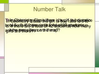 Number Talk