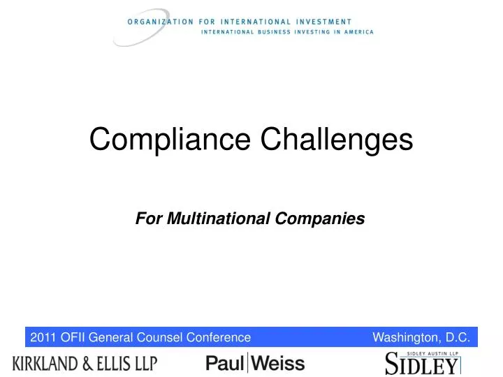 compliance challenges