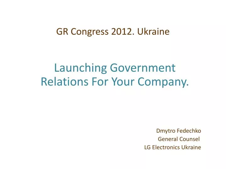 gr congress 2012 ukraine