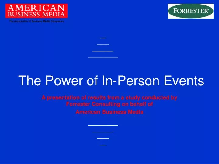 the power of in person events