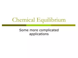 Chemical Equilibrium