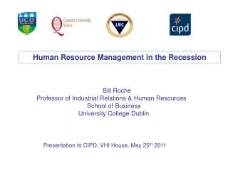 Human Resource Management in the Recession