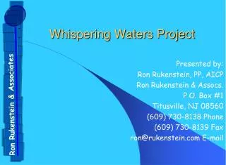 whispering waters project