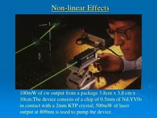 Non-linear Effects