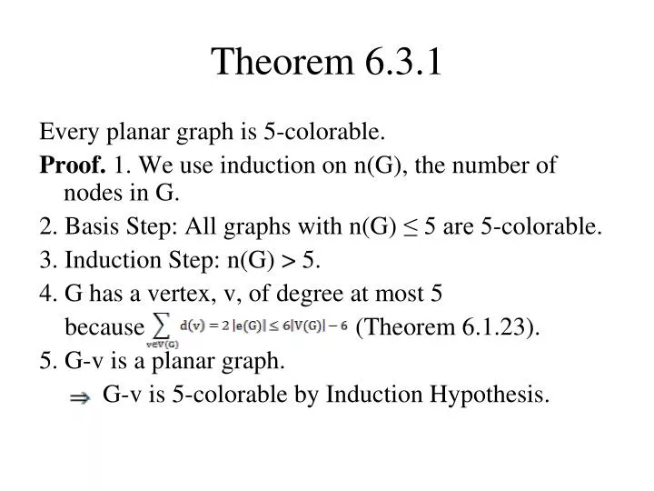 theorem 6 3 1