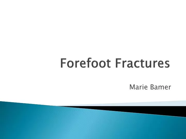 forefoot fractures