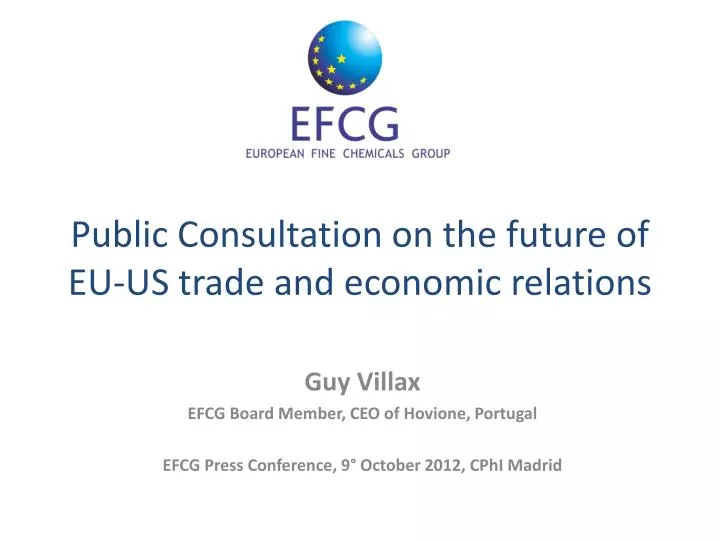 public consultation on the future of eu us trade and economic relations