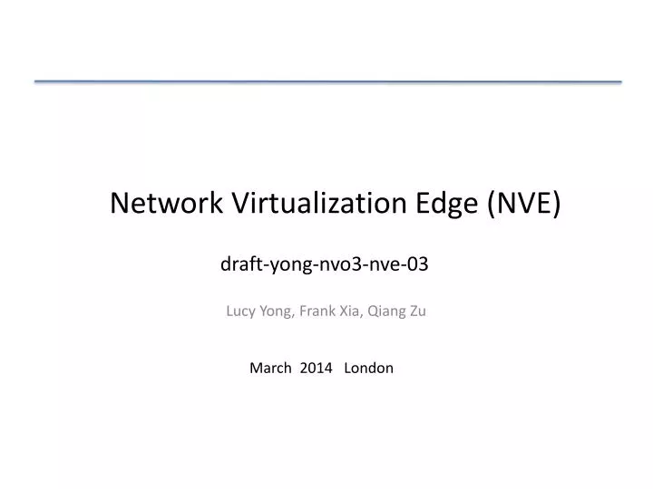 network virtualization edge nve