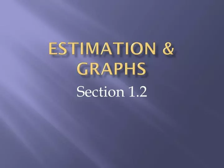 estimation graphs