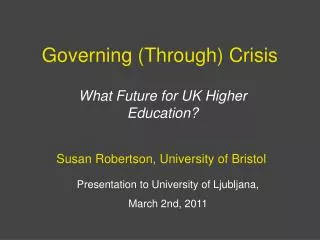 Governing (Through) Crisis