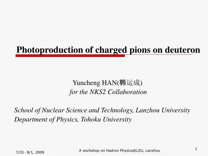 photoproduction of charged pions on deuteron