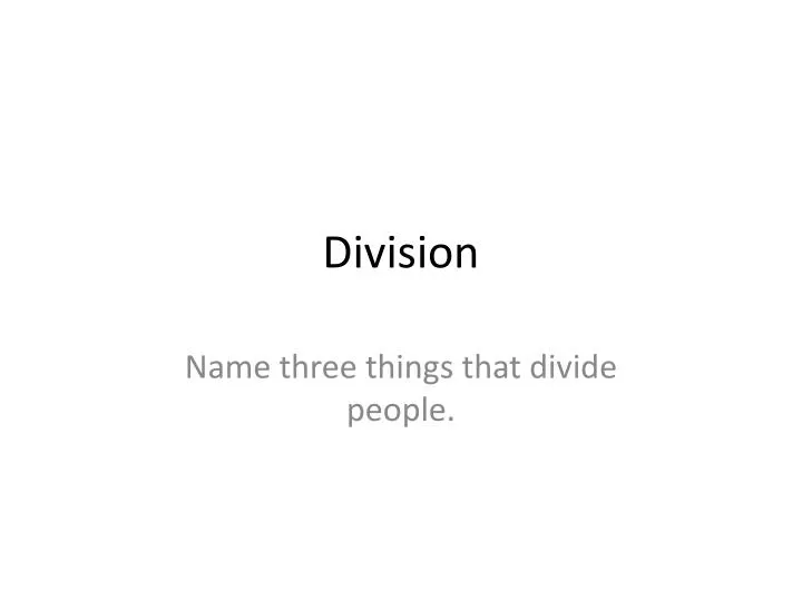 division