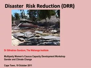 Disaster Risk Reduction (DRR)